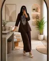 Si 420 Cotton With Embroidery Work Co Ord Set